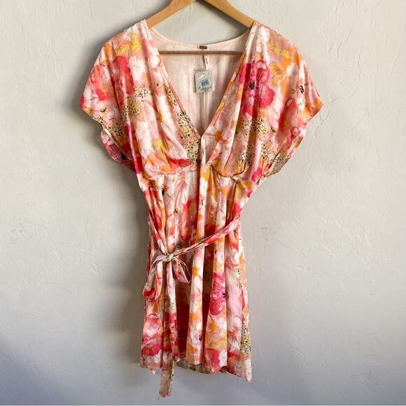 NWT Free People Freddie Tie Waist Mini Dress - Picture 3 of 7